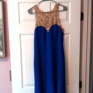 Marchesa Notte Beautiful Royal Blue High Low Gown RTR 8R